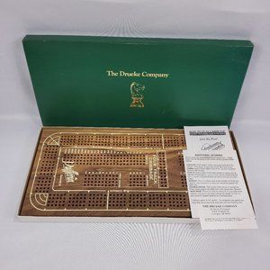 The Drueke Company Dufferin Wooden Cribbage Crib Card Game Wood Board Set